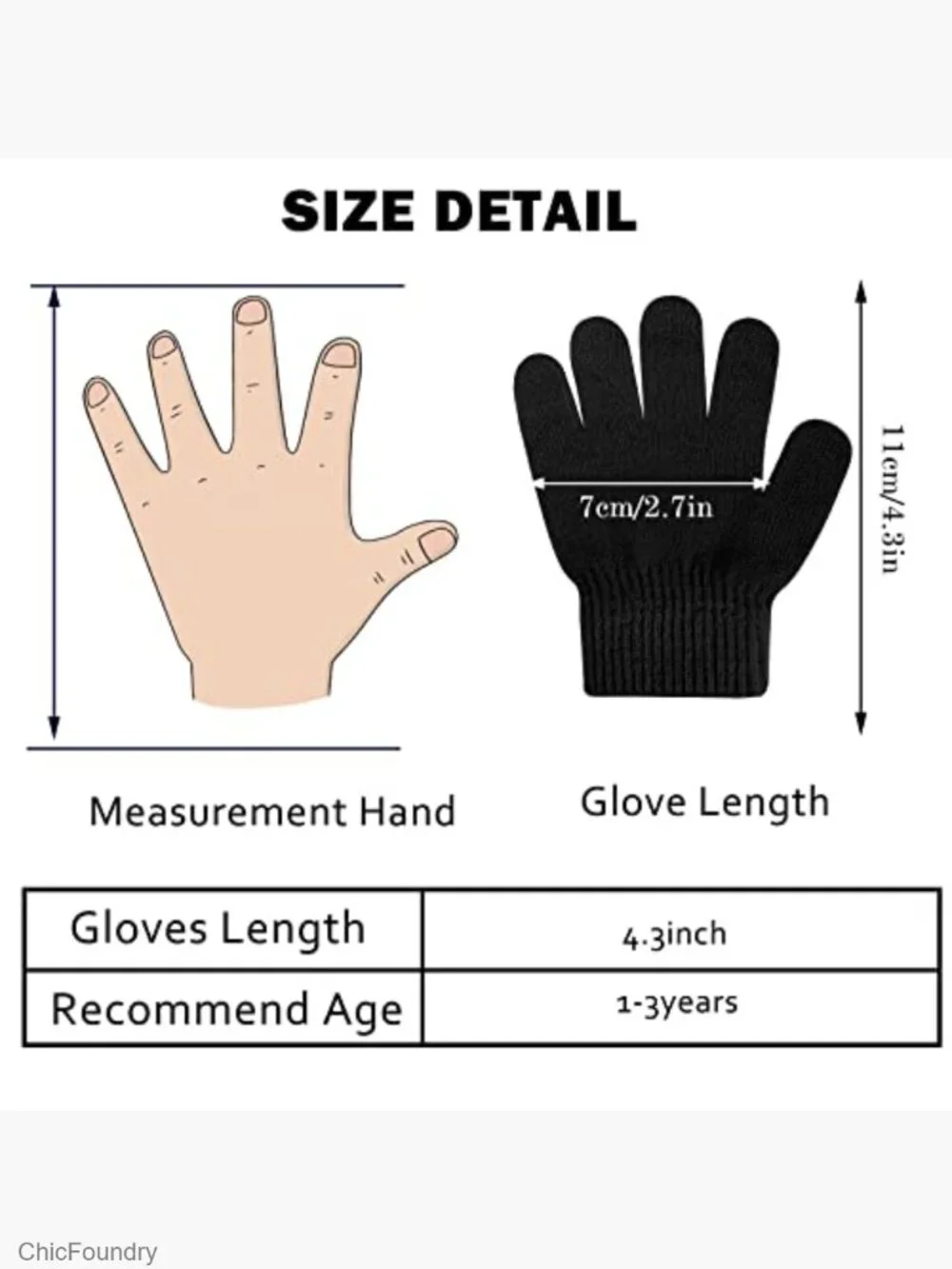6 Pairs Stretchy Knit Gloves for Toddlers Kids Winter Warm